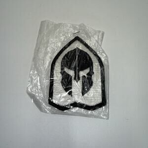 Spartan Helmet Morale Patch Black White Tactical Hook Back Army Vest